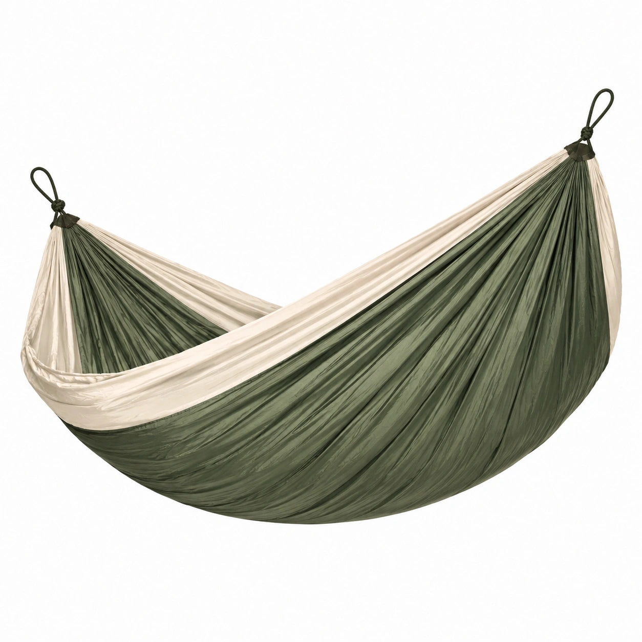Amaca da Esterno in Nylon Verde e Sabbia 260x140 cm