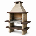 Barbecue da Giardino in Pietra e Acciaio 180x120x70 cm