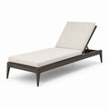 Rattan Lettino da Giardino Regolabile con Cuscino Crema