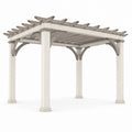 Pergolato in legno 300x300 cm beige e grigio